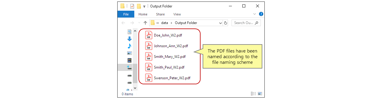 Examine output files